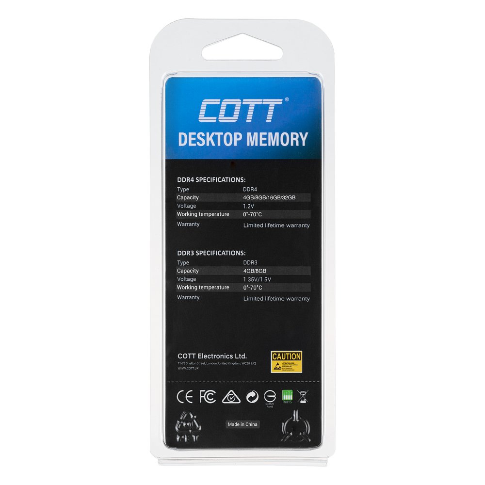 COTT® 32GB RAM - DDR4, 3200MHz Clock Speed (PRL32) – COTT® Memory